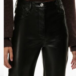 Black Faux Leather Pants Melina Leather ARITZIA classic full tall